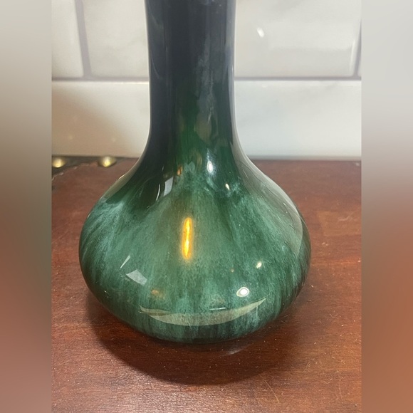 Vintage Bud Vase Green Dipped Blue Mountain Pottery Ontario Canada Collectible - Picture 3 of 8